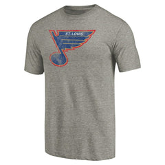 St. Louis Blues Throwback Logo 1987-1989 Tri-Blend T-Shirt - Ash | US 2605429