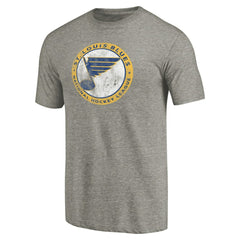 St. Louis Blues Throwback Logo 1970 Tri-Blend T-Shirt - Ash | US 2605430