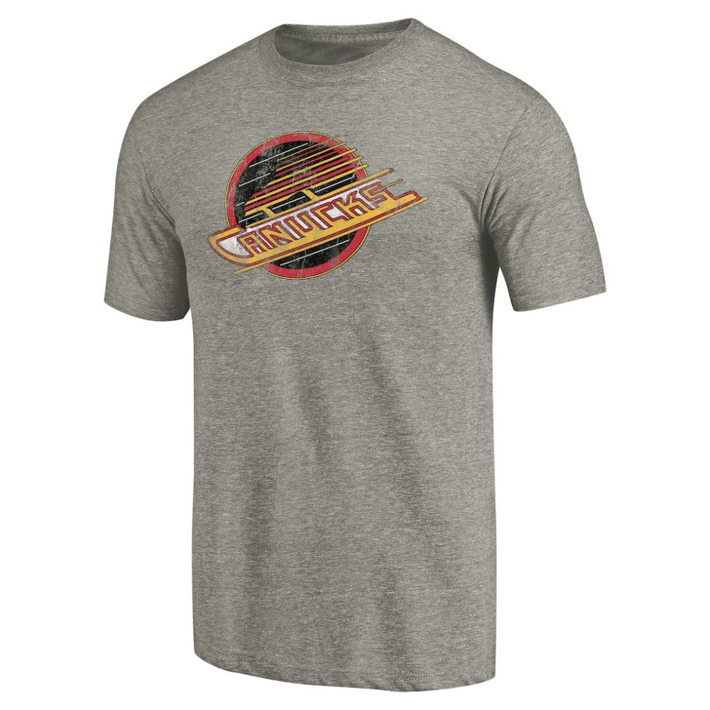 Vancouver Canucks Throwback Logo 1985-1986 Tri-Blend T-Shirt - Ash | US 2605431