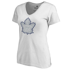 Toronto Maple Leafs Women's Whiteout V-Neck T-Shirt - White | US 2606361