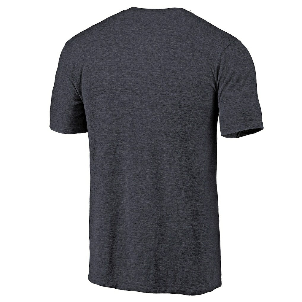 Indiana Pacers Distressed Team Logo Tri-Blend T-Shirt Heather Navy