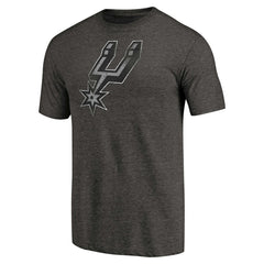 San Antonio Spurs Distressed Team Logo Tri-Blend T-Shirt Heather Black