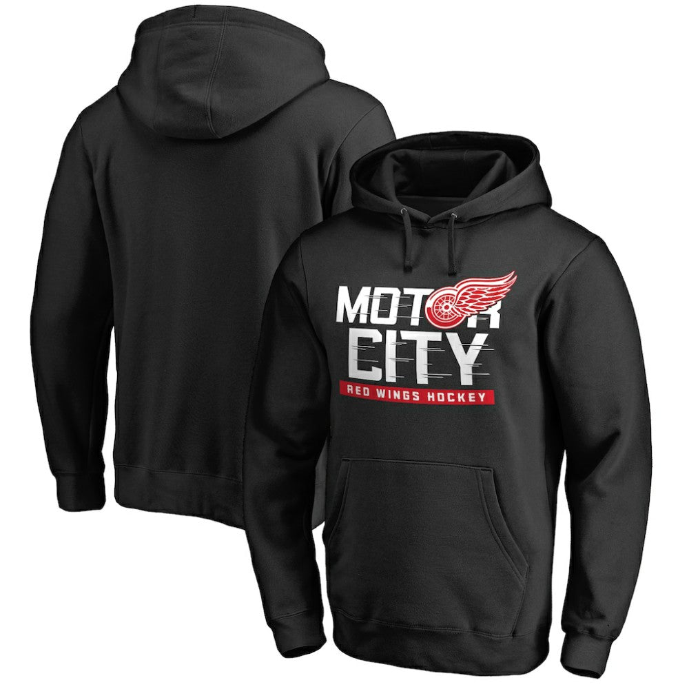 Detroit Red Wings Hometown Collection Motor City Pullover Hoodie - Black | US 2606883