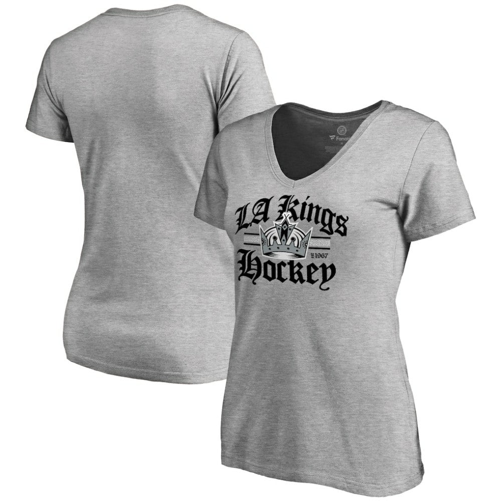 Los Angeles Kings Women's Hometown Collection The Crown V-Neck T-Shirt - ash | US 2606936