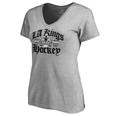 Los Angeles Kings Women's Hometown Collection The Crown V-Neck T-Shirt - ash | US 2606936