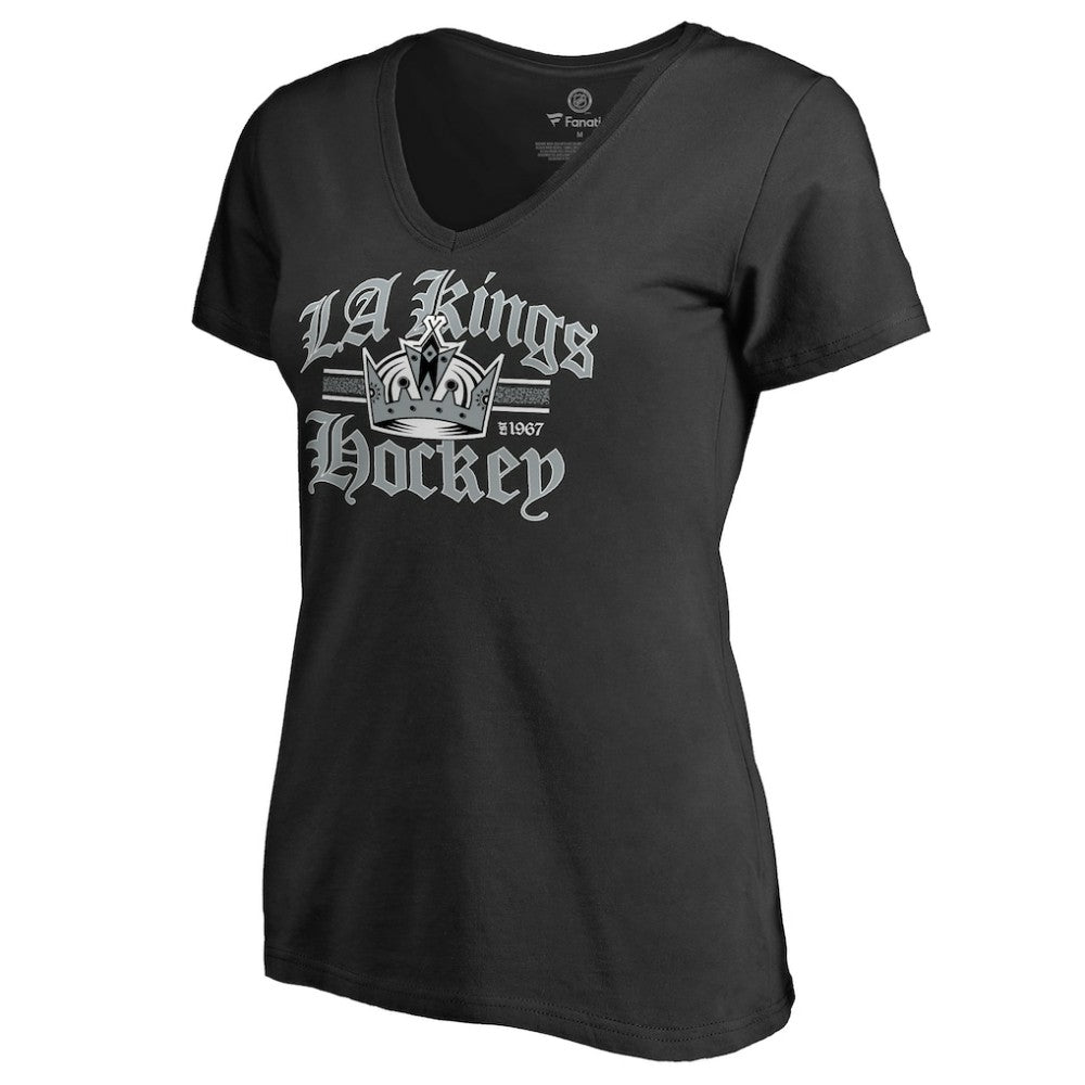 Los Angeles Kings Women's Hometown Collection The Crown V-Neck T-Shirt - Black | US 2606937