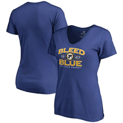 St. Louis Blues Women's Hometown Collection Bleed Blue V-Neck T-Shirt - Blue | US 2606945