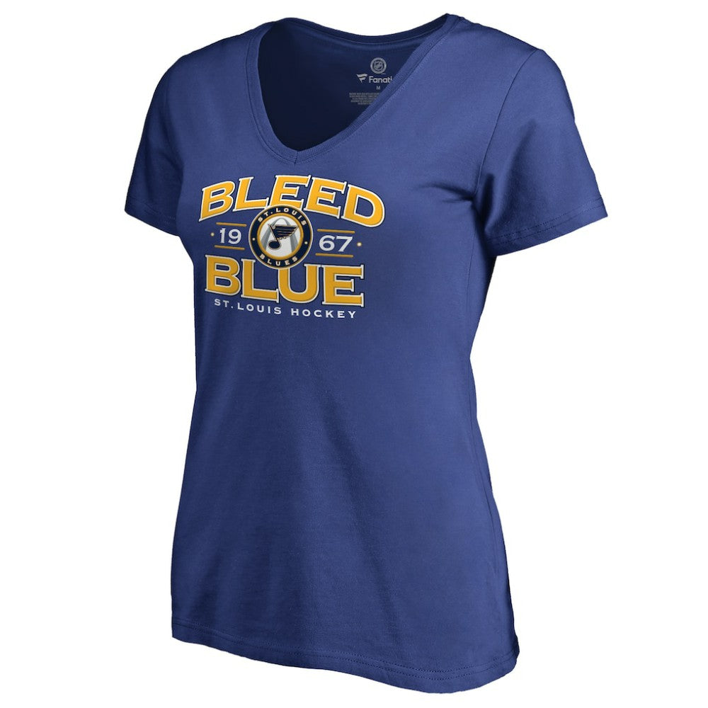 St. Louis Blues Women's Hometown Collection Bleed Blue V-Neck T-Shirt - Blue | US 2606945