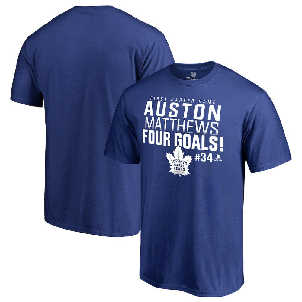 Auston Matthews Toronto Maple Leafs Four Goals T-Shirt - Royal | US 2611760