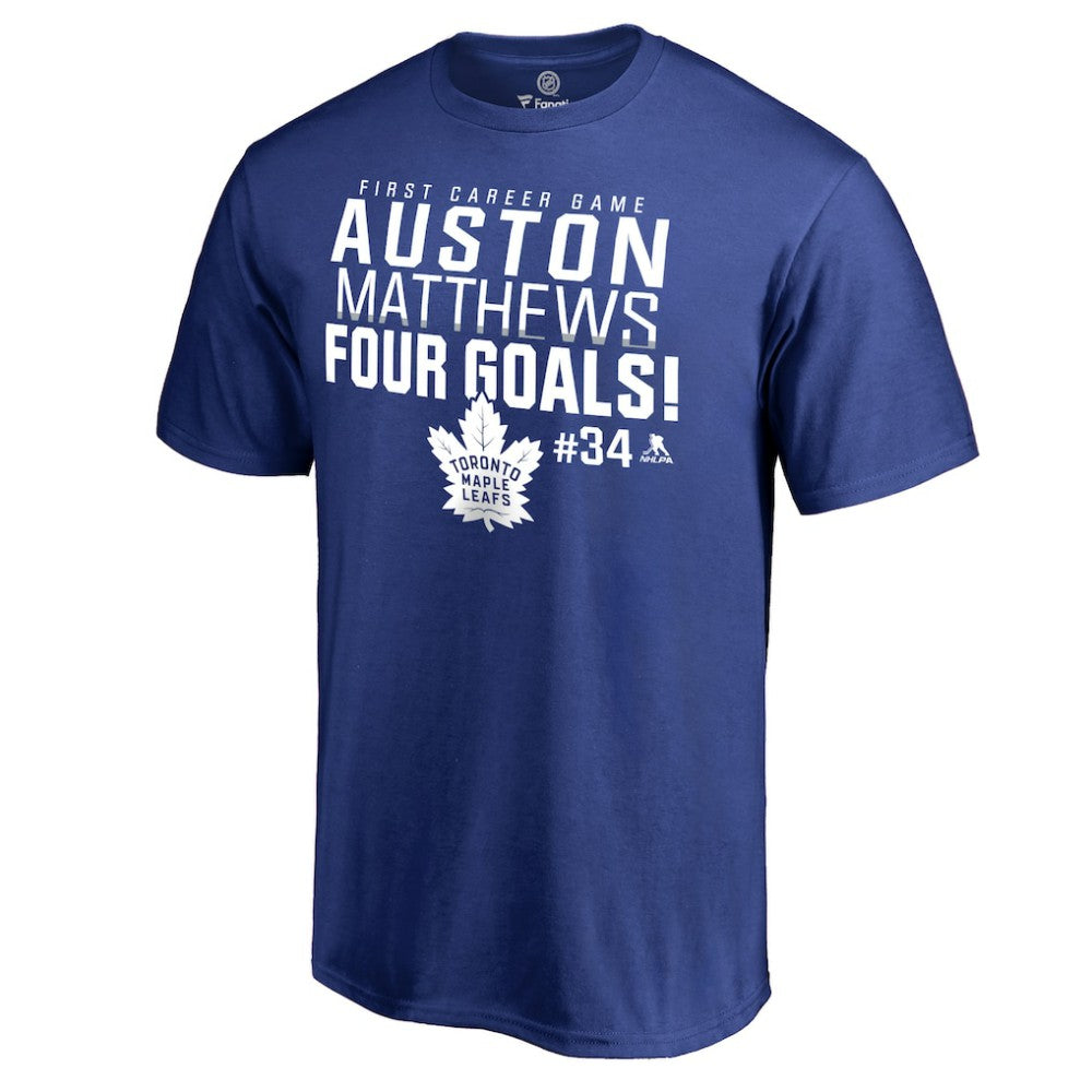 Auston Matthews Toronto Maple Leafs Four Goals T-Shirt - Royal | US 2611760