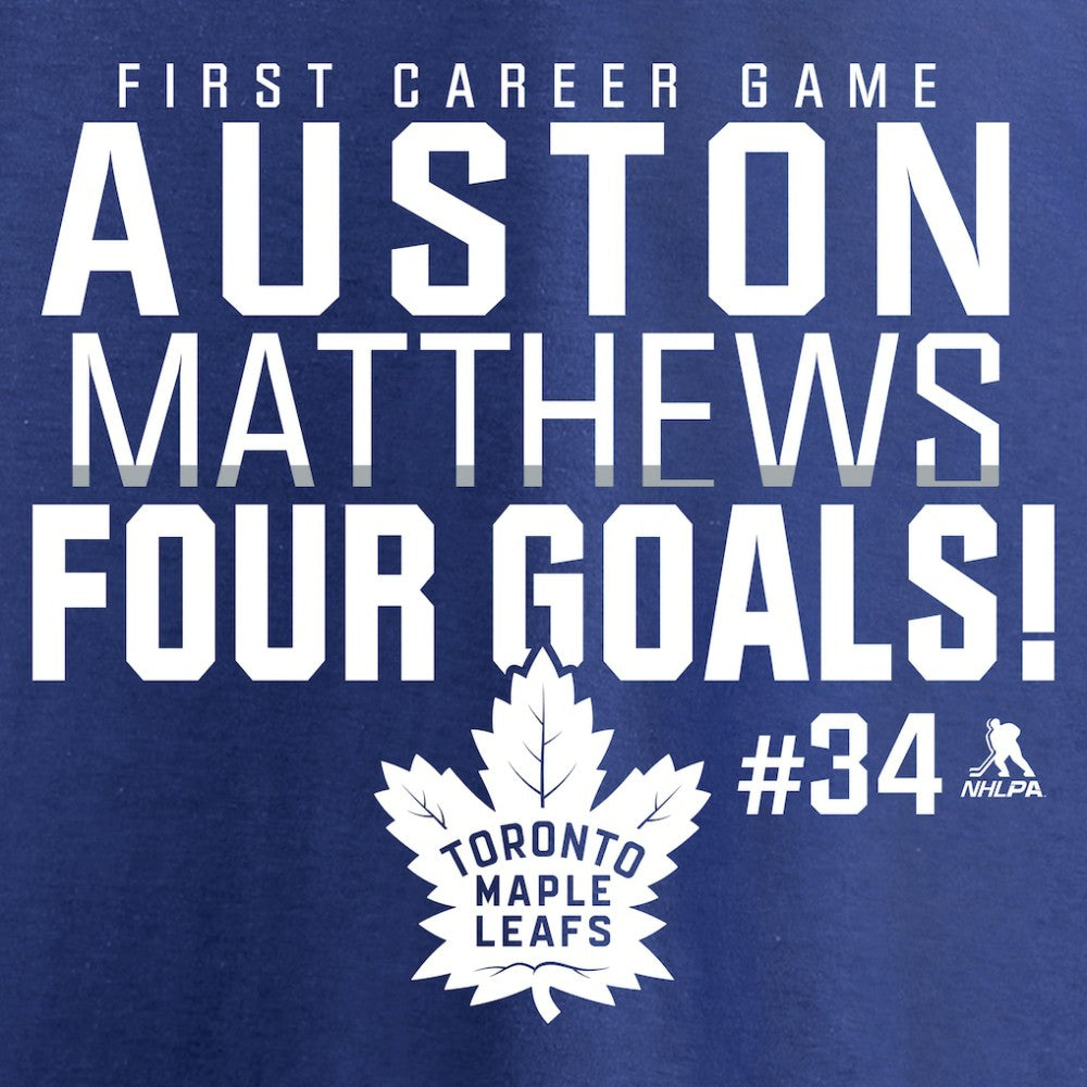 Auston Matthews Toronto Maple Leafs Four Goals T-Shirt - Royal | US 2611760