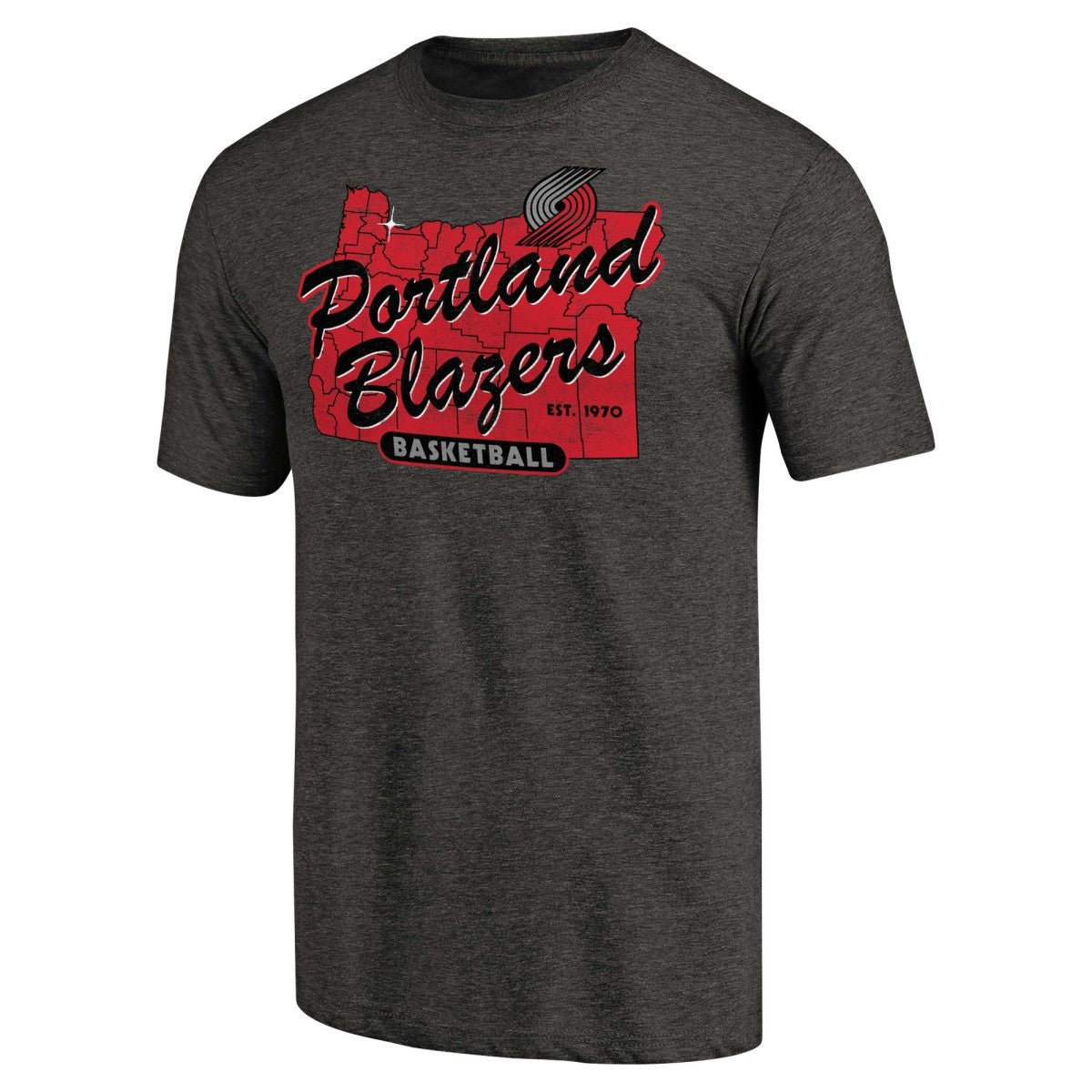 Portland Trail Blazers Hometown Collection Old Town 2 Tri-Blend T-Shirt Black