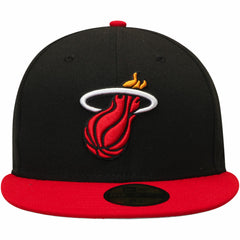 Miami Heat Team Color 2Tone 59FIFTY Fitted Hat Black/Red - New Era