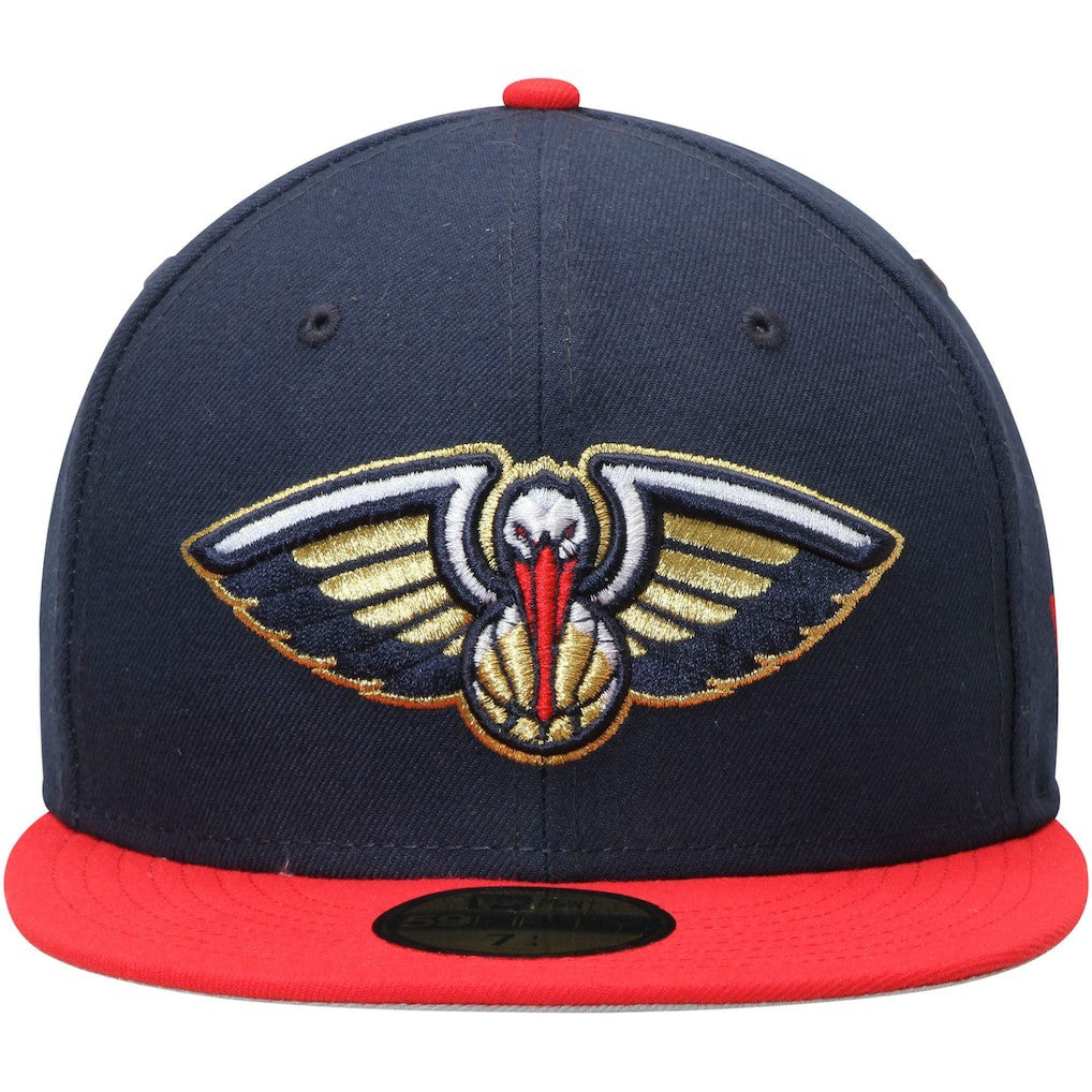 New Orleans Pelicans Team Color 2Tone 59FIFTY Fitted Hat Navy/Red - New Era