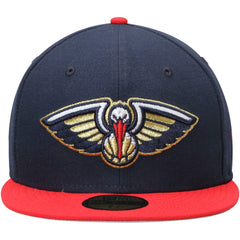 New Orleans Pelicans Team Color 2Tone 59FIFTY Fitted Hat Navy/Red - New Era