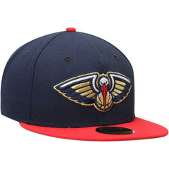 New Orleans Pelicans Team Color 2Tone 59FIFTY Fitted Hat Navy/Red - New Era