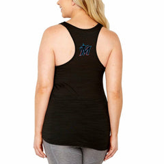 Miami Marlins Soft as a Grape Women's Plus Size Swing for the Fences Racerback Tank Top - Black Tanks