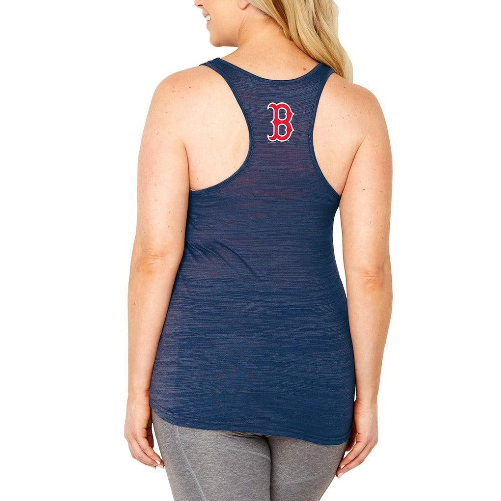 Boston Red Sox Soft as a Grape Women's Plus Size Swing for the Fences Racerback Tank Top - Navy Tanks