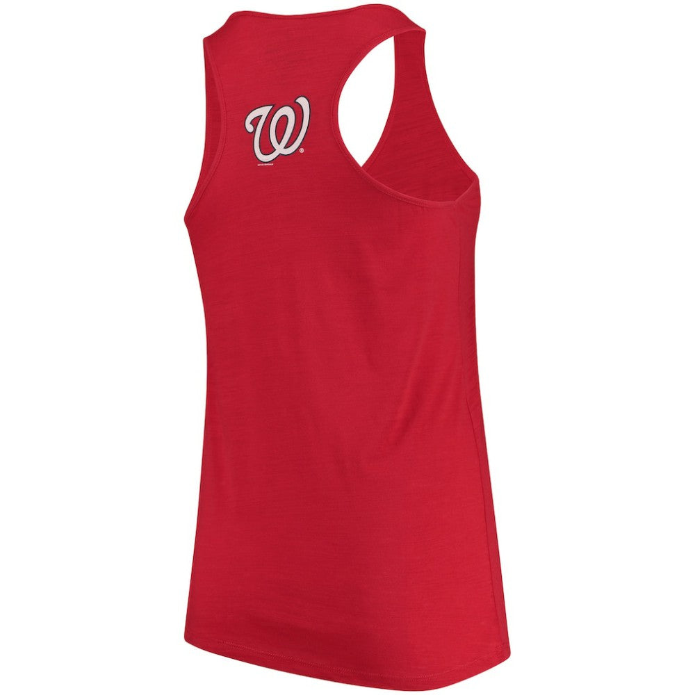 Washington Nationals Soft as a Grape Women's Plus Size Swing for the Fences Racerback Tank Top - Red Tanks