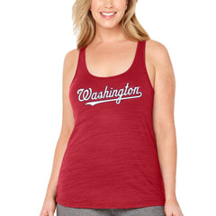 Washington Nationals Soft as a Grape Women's Plus Size Swing for the Fences Racerback Tank Top - Red Tanks