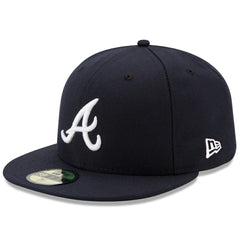 Atlanta Braves New Era Road Authentic Collection On-Field 59FIFTY Fitted Hat - Navy Hats