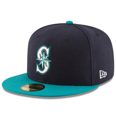 Seattle Mariners New Era Alternate Authentic Collection On Field 59FIFTY Fitted Hat - Navy/Teal Hats