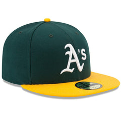 Athletics New Era Home Authentic Collection On-Field 59FIFTY Fitted Hat - Green/Yellow Hats