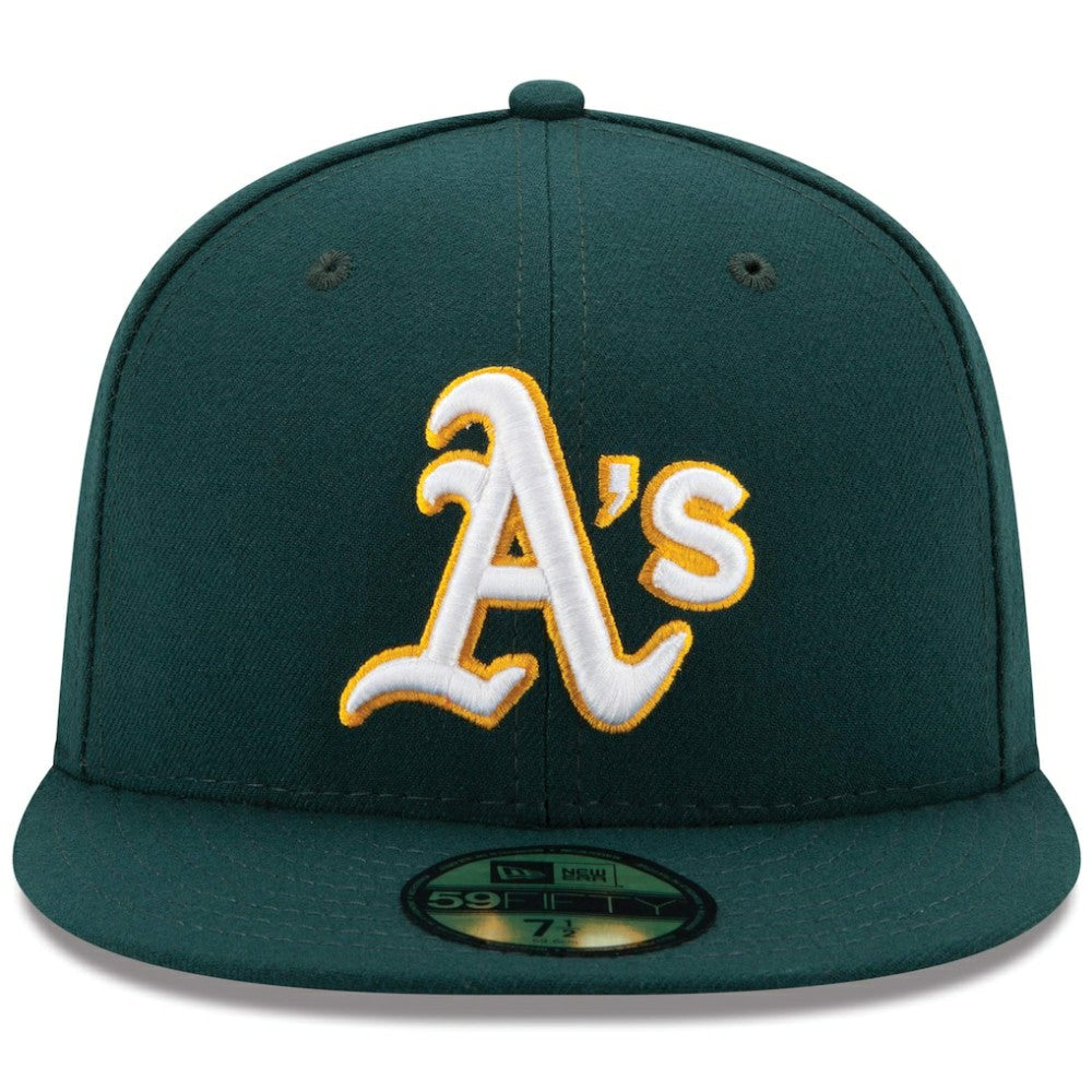 Athletics New Era Road Authentic Collection On Field 59FIFTY Performance Fitted Hat - Green Hats