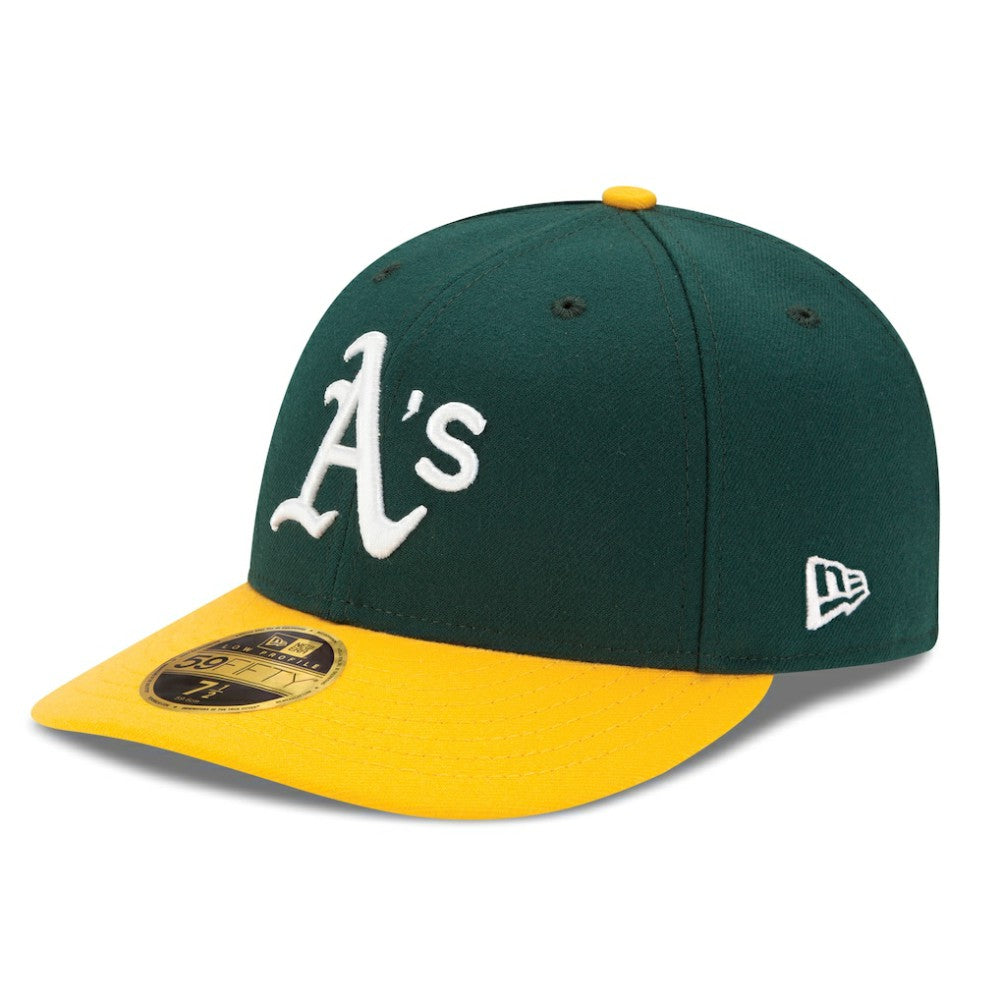 Athletics New Era Home Authentic Collection On-Field Low Profile 59FIFTY Fitted Hat - Green/Yellow Hats