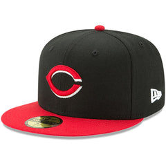 Cincinnati Reds New Era Alternate Authentic Collection On-Field 59FIFTY Fitted Hat - Black/Red Hats