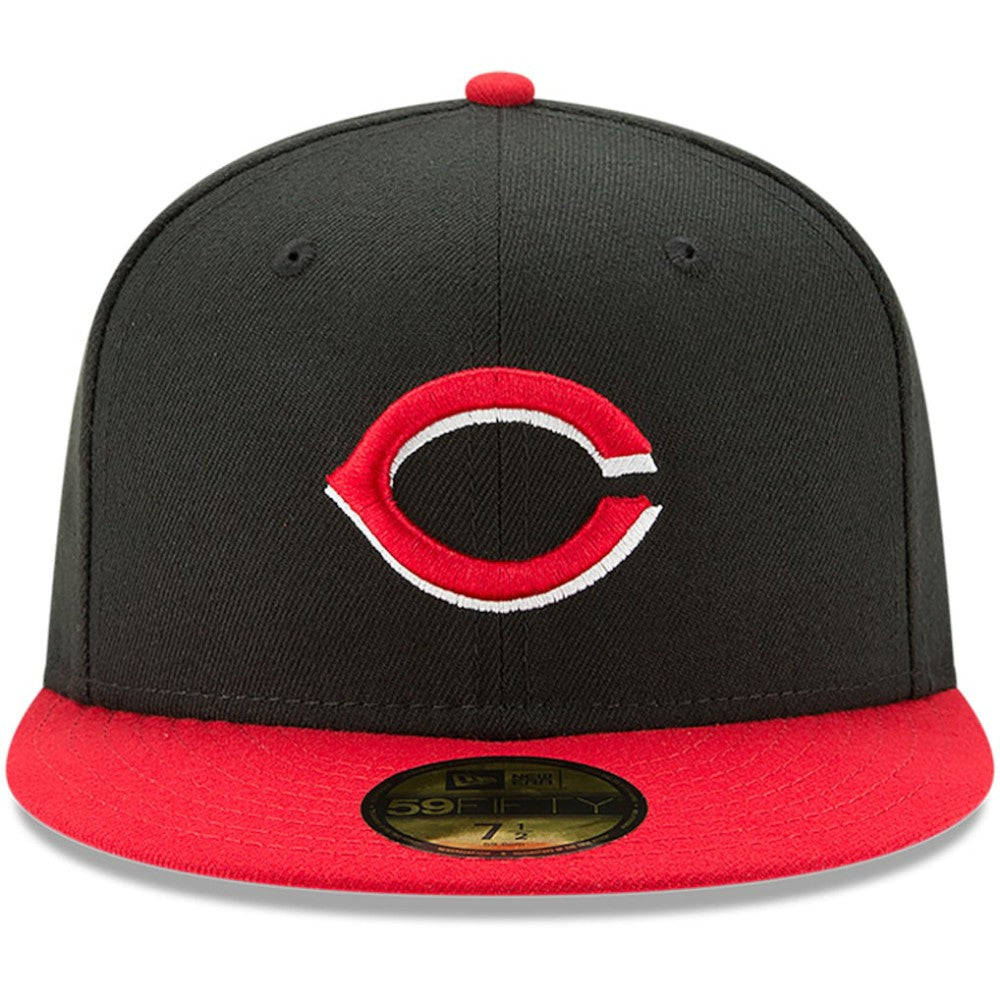 Cincinnati Reds New Era Alternate Authentic Collection On-Field 59FIFTY Fitted Hat - Black/Red Hats