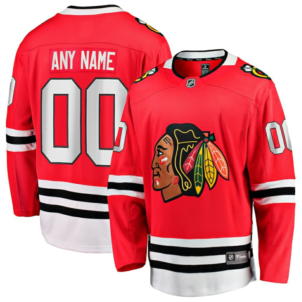 Chicago Blackhawks Fanatics Home Breakaway Custom Jersey - Red | US 2666912