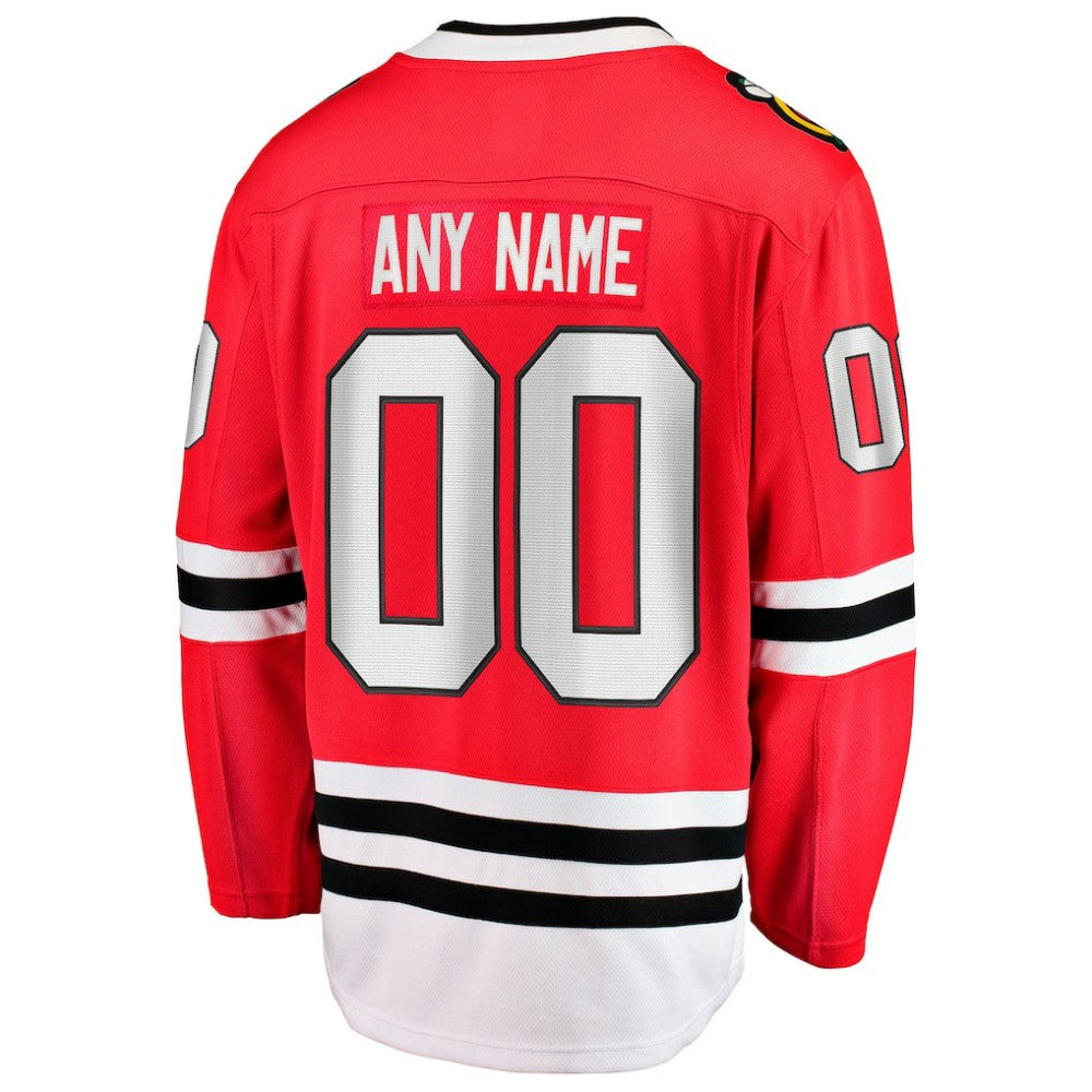 Chicago Blackhawks Fanatics Home Breakaway Custom Jersey - Red | US 2666912