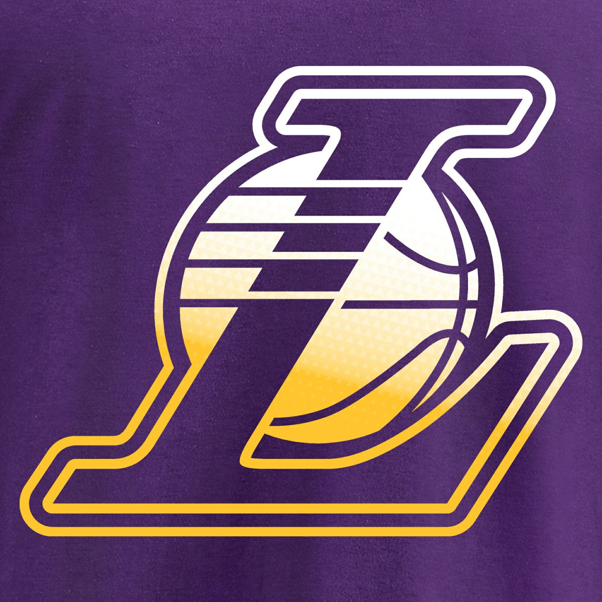 Los Angeles Lakers Gradient Logo T-Shirt Purple outlet