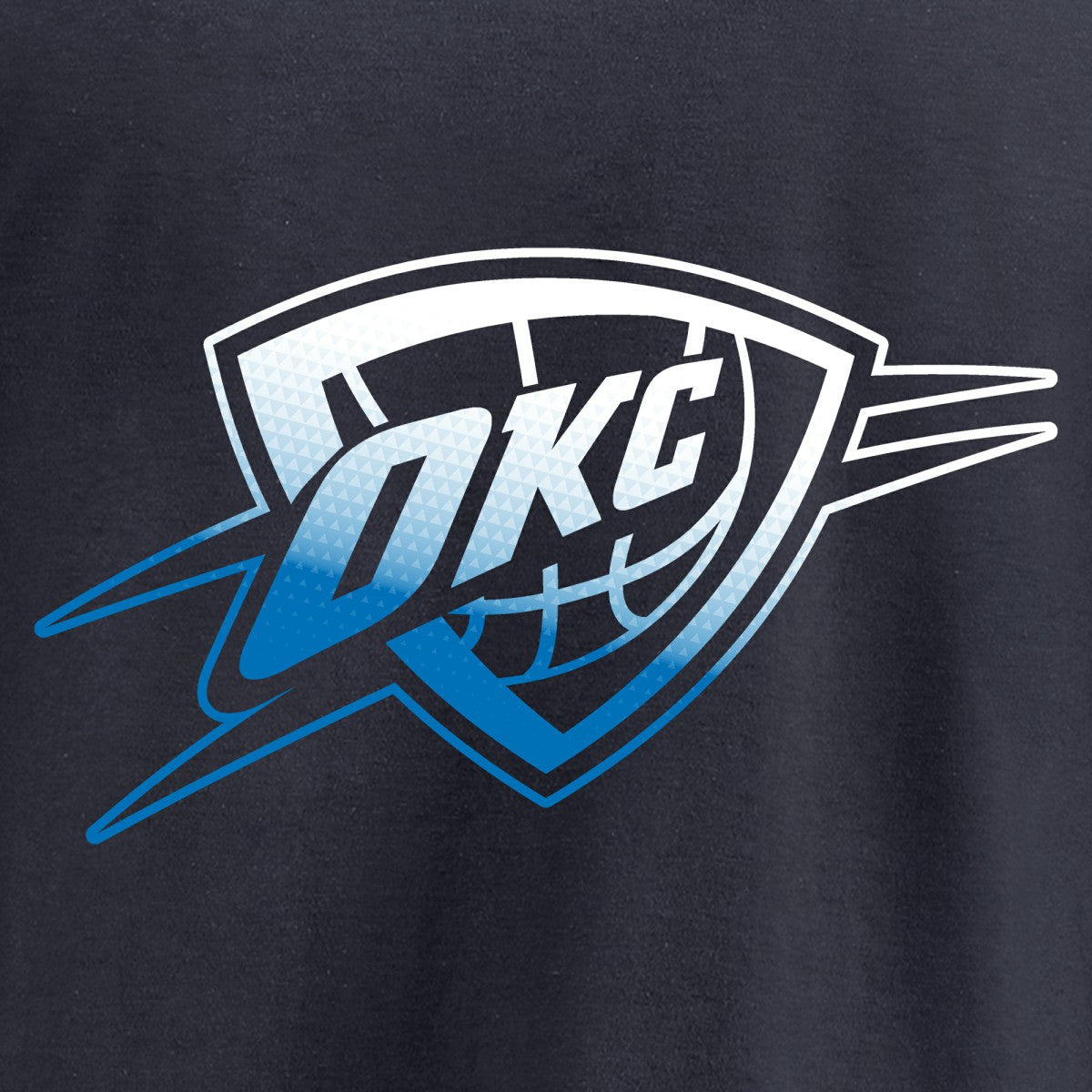 Oklahoma City Thunder Gradient Logo Pullover Hoodie Navy