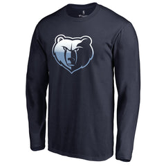 Memphis Grizzlies Gradient Logo Long Sleeve T-Shirt Navy