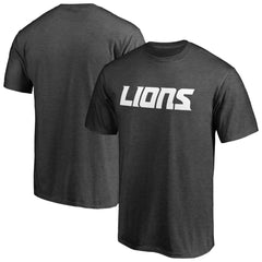 Detroit Lions Wordmark T-Shirt - Heather Gray T-shirts