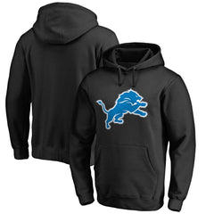 Detroit Lions Primary Logo 2 Pullover Hoodie - Black Hoodies
