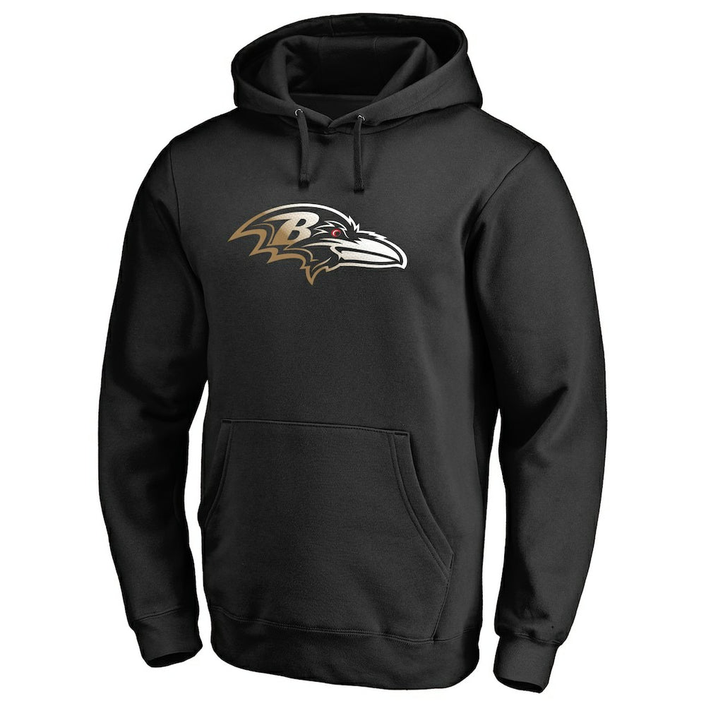 Baltimore Ravens Gradient Logo Pullover Hoodie - Black Hoodies