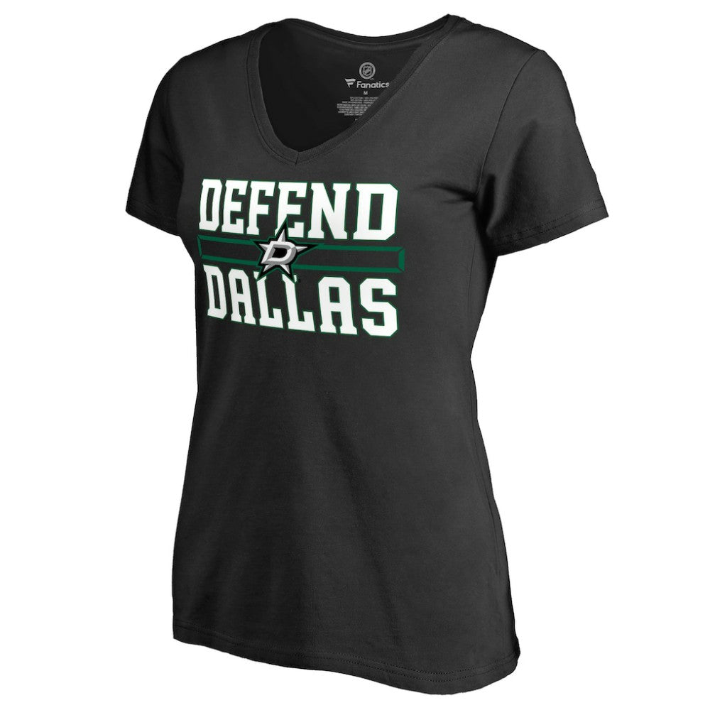 Dallas Stars Women's Hometown Collection Defend T-Shirt - Black | US 2716613