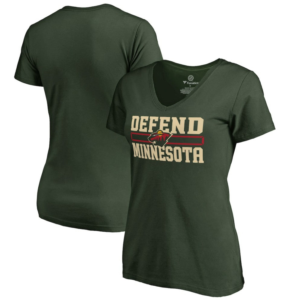 Minnesota Wild Women's Hometown Collection Defend T-Shirt - Green | US 2716616