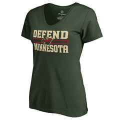 Minnesota Wild Women's Hometown Collection Defend T-Shirt - Green | US 2716616