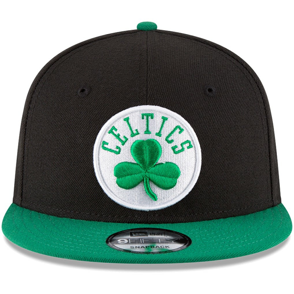 Boston Celtics 2-Tone 9FIFTY Adjustable Snapback Hat Black/Kelly Green - New Era