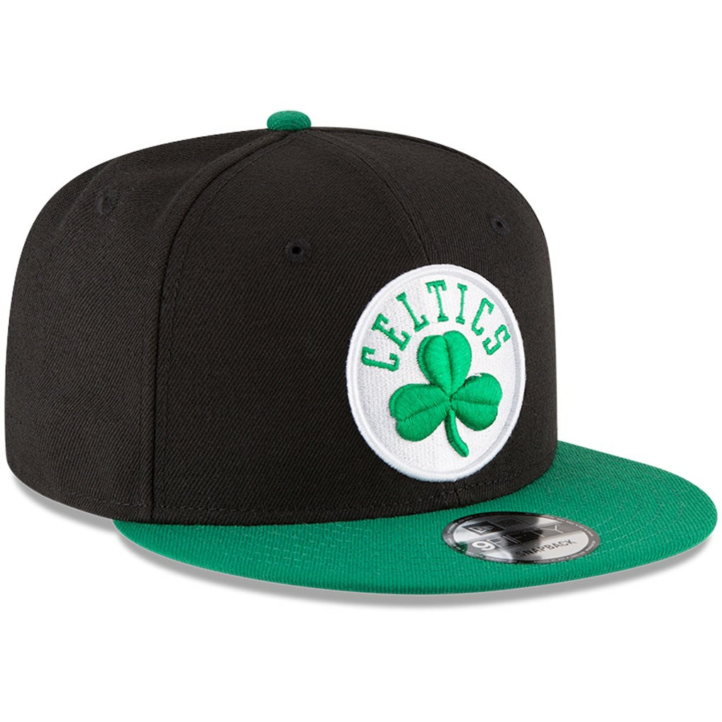 Boston Celtics 2-Tone 9FIFTY Adjustable Snapback Hat Black/Kelly Green - New Era