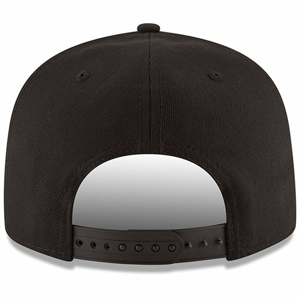 Atlanta Hawks Black & White Logo 9FIFTY Adjustable Snapback Hat Black - New Era