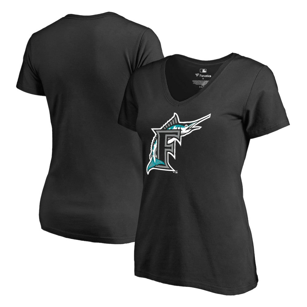 Miami Marlins Women's Cooperstown Collection Forbes T-Shirt - Black T-shirts