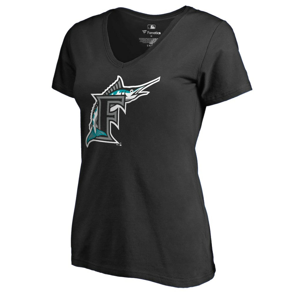 Miami Marlins Women's Cooperstown Collection Forbes T-Shirt - Black T-shirts