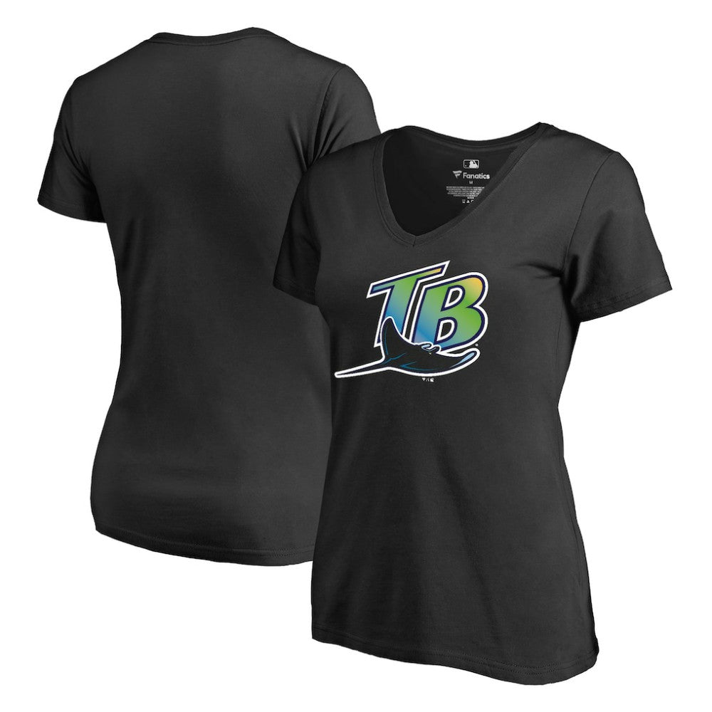 Tampa Bay Rays Women's Cooperstown Collection Forbes T-Shirt - Black T-shirts