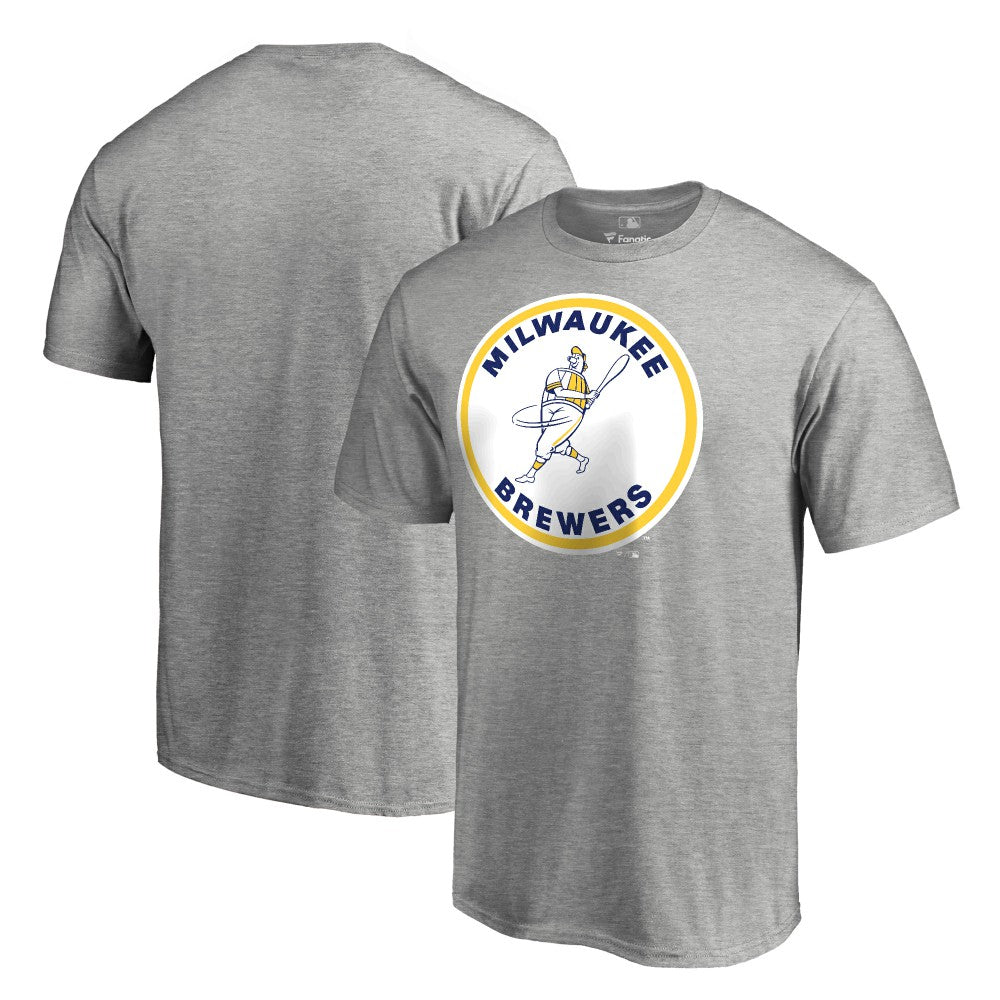 Milwaukee Brewers Cooperstown Collection Forbes T-Shirt - Ash T-shirts