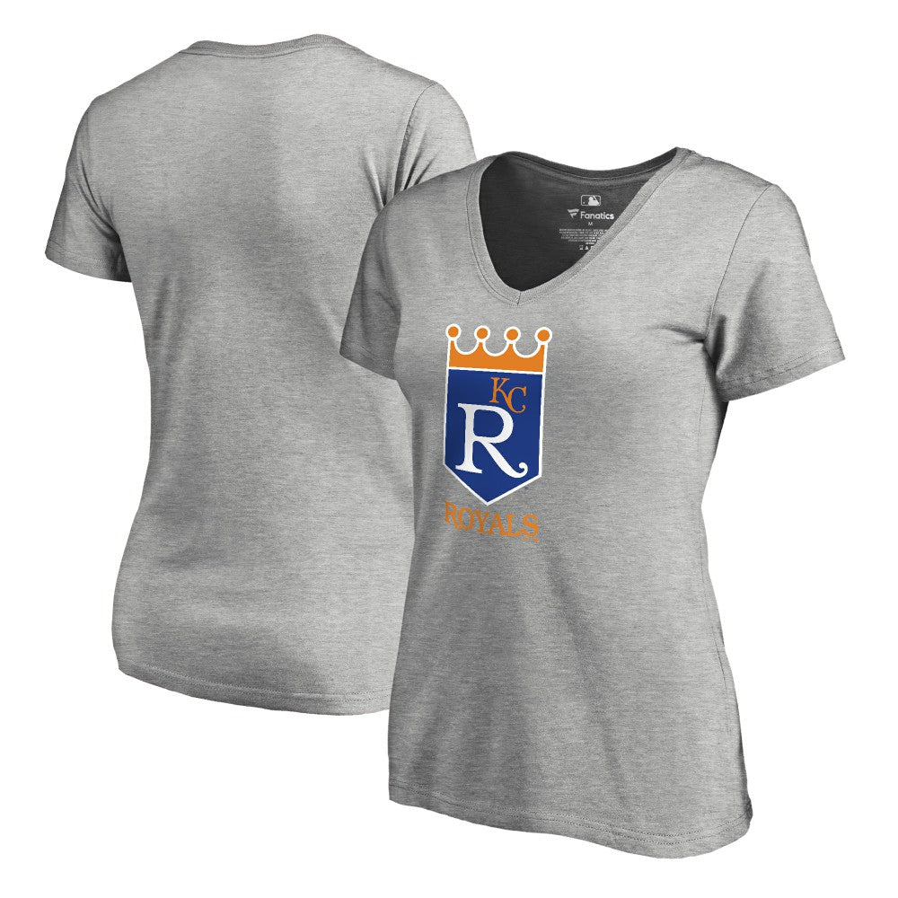 Kansas City Royals Women's Cooperstown Collection Forbes T-Shirt - Ash T-shirts